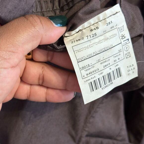 L.B.M 1911 Tailored Blazer Jacket Cotton Size 50R Large Brown - Picture 7 of 9